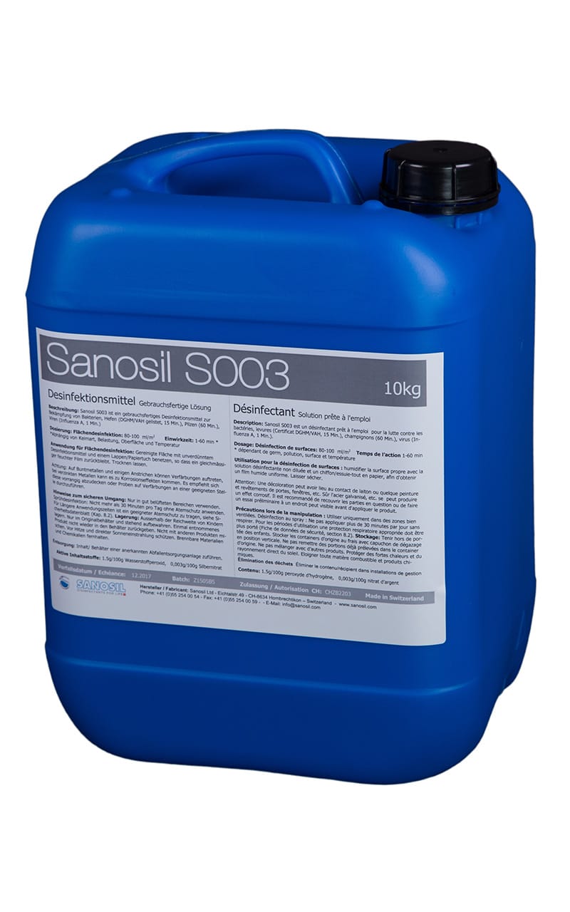 10L Sanosil S003 Desinfektionsmedel för mattor